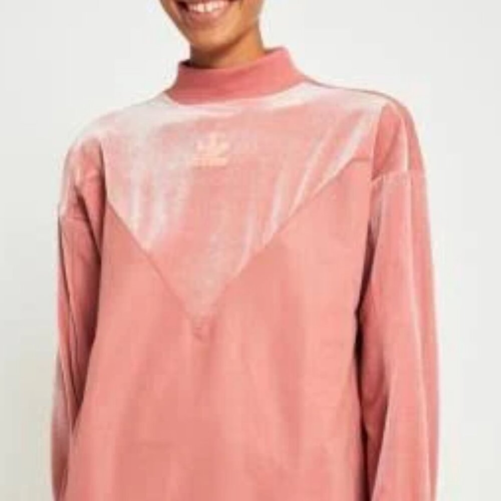 Adidas Originals Velvet Vibes Crew Women's Sweatshirt Raw Pink